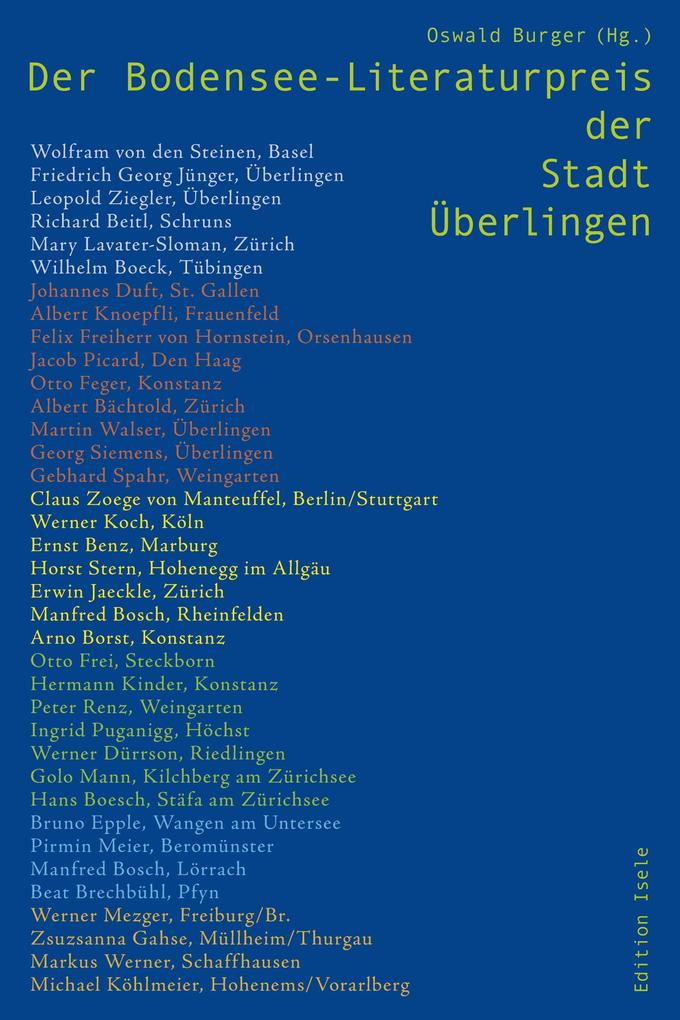 Der Bodenseeliteraturpreis der Stadt Überlingen