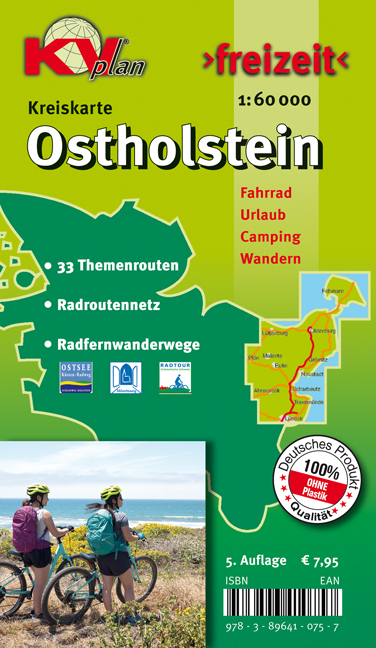 Ostholstein Kreis KVplan Radkarte/Freizeitkarte 1:60.000
