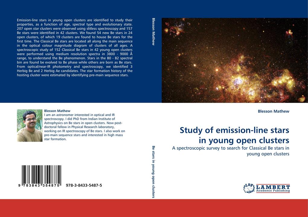 Study of emission-line stars in young open clusters
