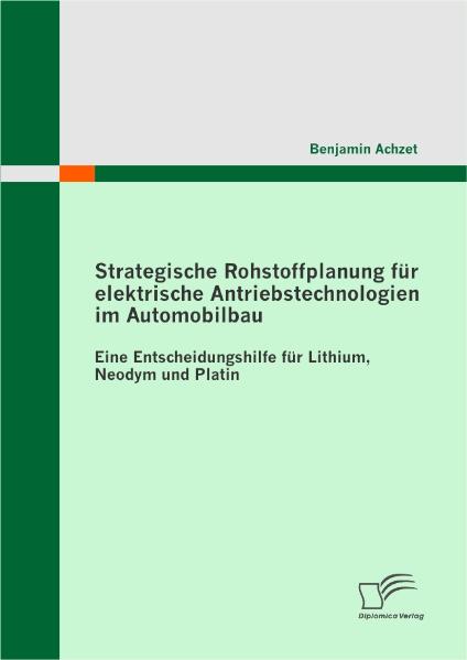 Strategische Rohstoffplanung für elektrische Antriebstechnologien im Automobilbau: Eine Entscheidungshilfe für Lithium Neodym und Platin
