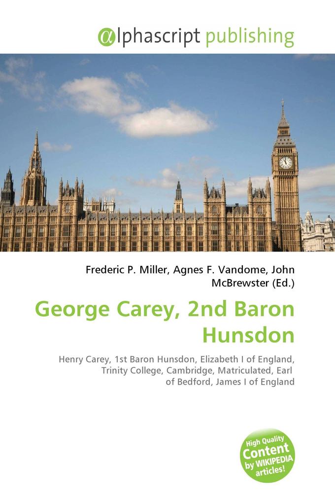 George Carey 2nd Baron Hunsdon