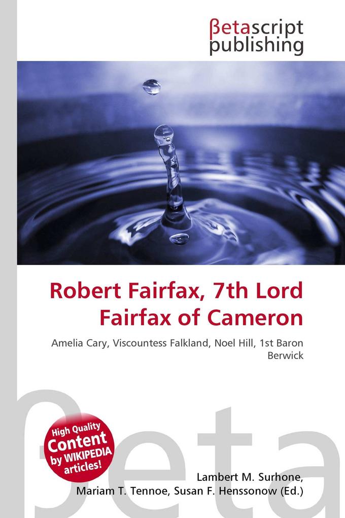 Robert Fairfax 7th Lord Fairfax of Cameron