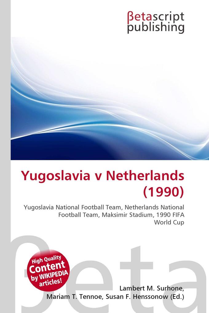 Yugoslavia v Netherlands (1990)