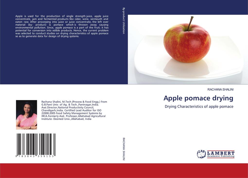 Apple pomace drying