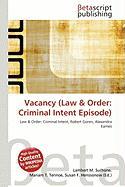 Vacancy (Law & Order: Criminal Intent Episode)