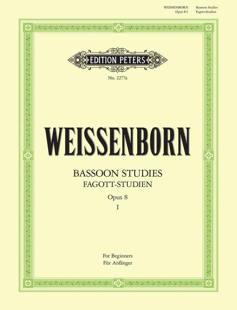 Fagott-Studien Heft 1: Für Anfänger op. 8