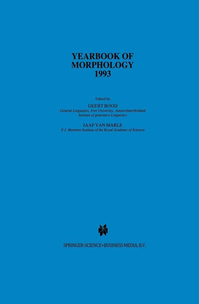 Yearbook of Morphology 1993
