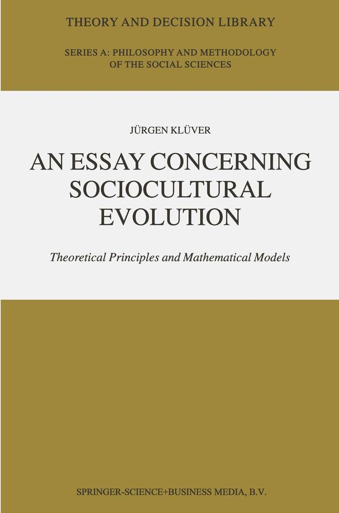 An Essay Concerning Sociocultural Evolution