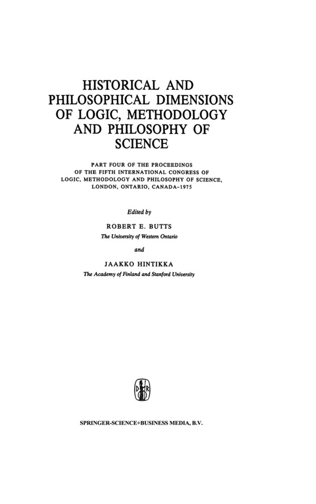 Historical and Philosophical Dimensions of Logic Methodology and Philosophy of Science