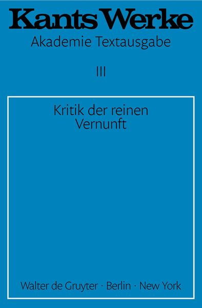 Kritik der reinen Vernunft