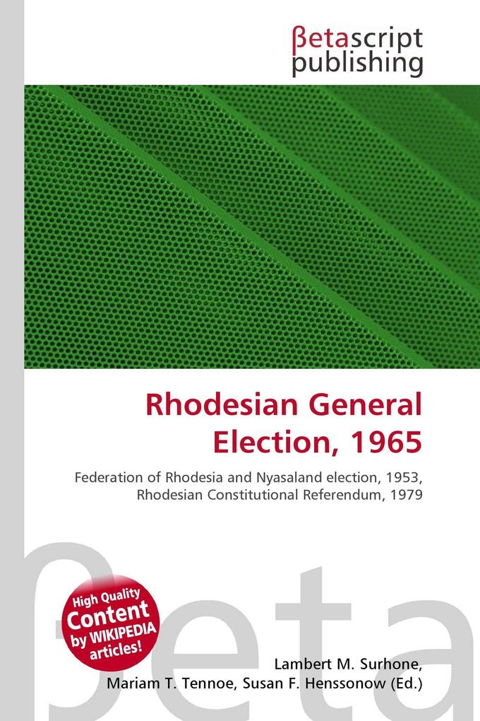 Rhodesian General Election 1965