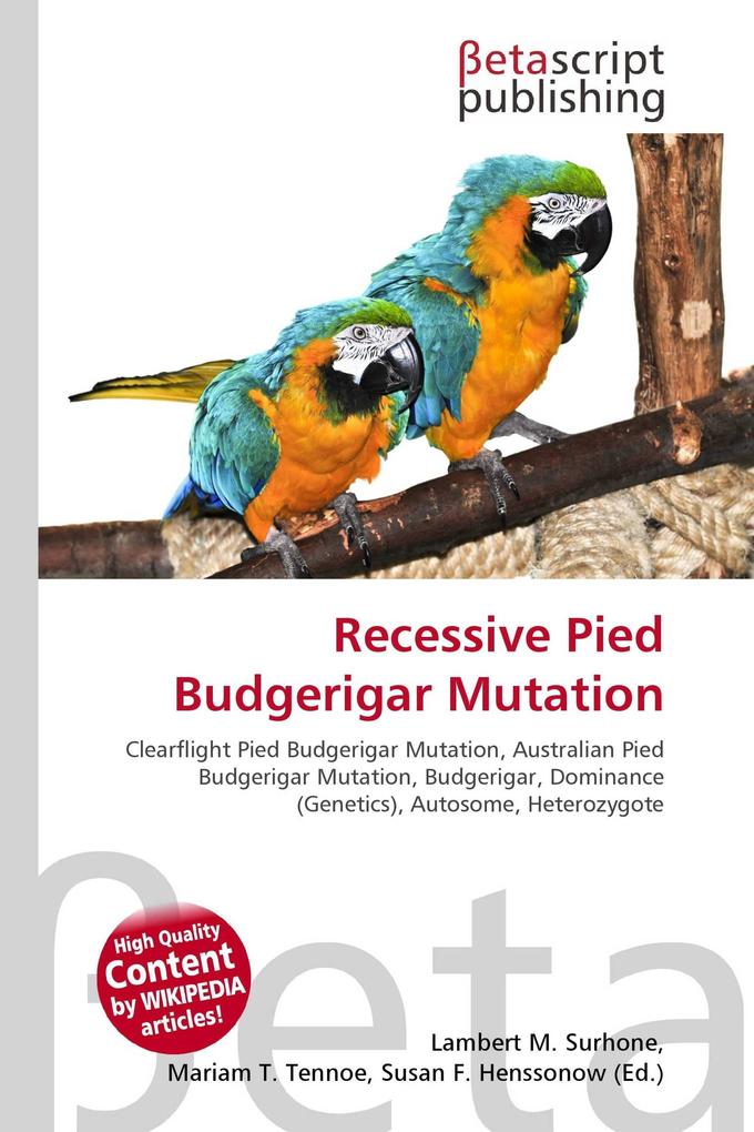 Recessive Pied Budgerigar Mutation