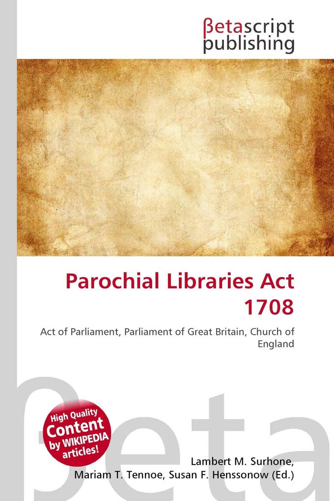 Parochial Libraries Act 1708