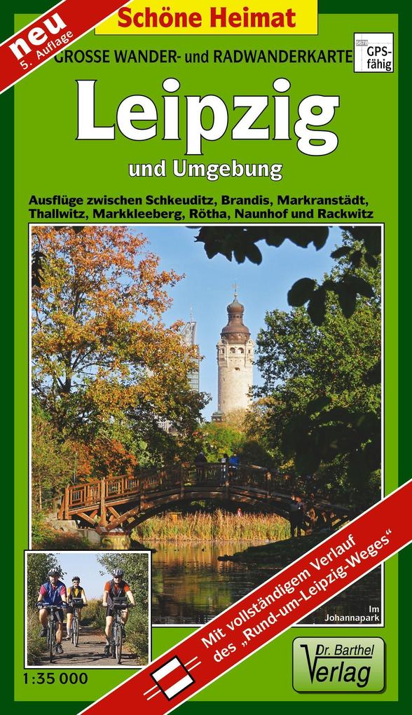 Wander- und Radwanderkarte Leipzig und Umgebung 1 : 35 000