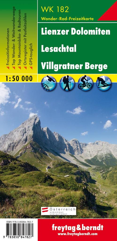 Lienzer Dolomiten Lesachtal Villgratental 1 : 50 000. WK 182