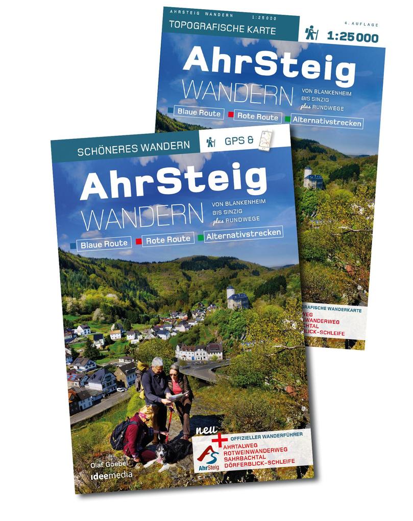 Image of AhrSteig Wandern - Start-Set Buch & Karte 1: 25000. Offizielles Wander-Set zur endgültigen Trasse mit App-Anbindung.