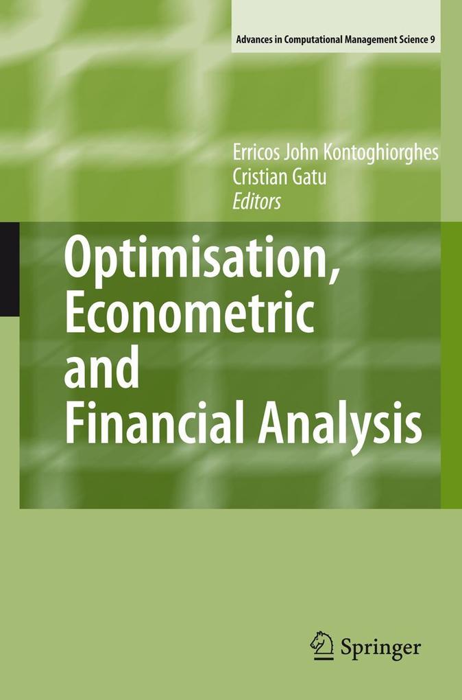 Optimisation Econometric and Financial Analysis