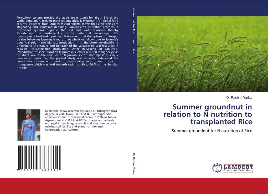 Summer groundnut in relation to N nutrition to transplanted Rice