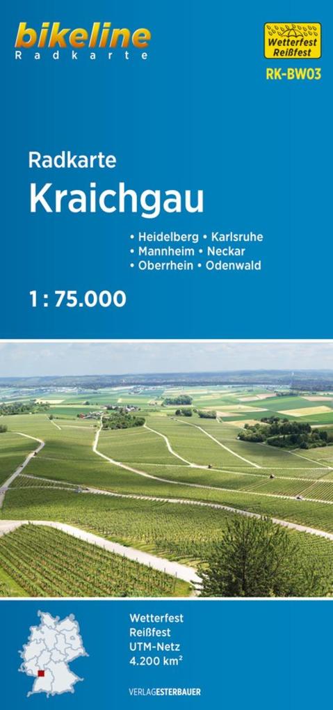 Bikeline Radkarte Deutschland Kraichgau 1 : 75 000