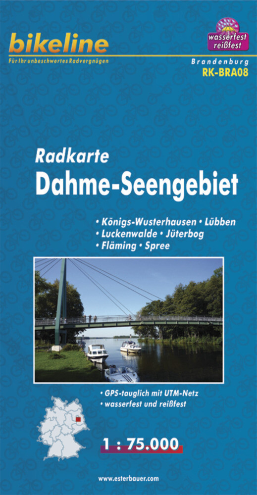 Bikeline Radkarte Deutschland Dahme-Seengebiet 1 : 75 000