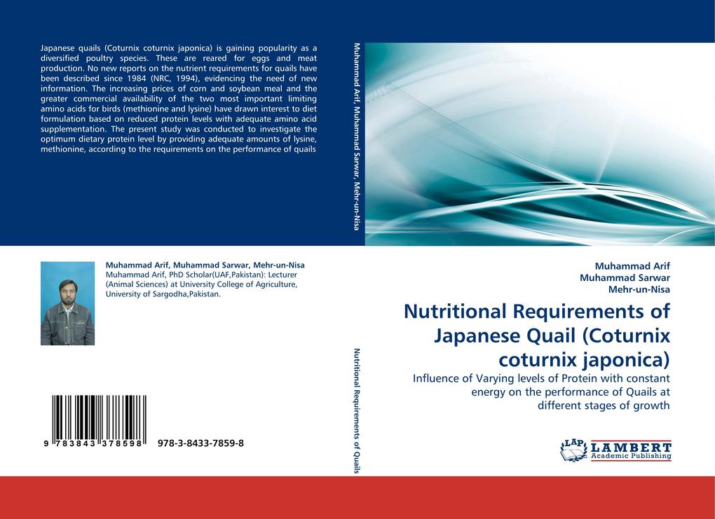 Nutritional Requirements of Japanese Quail (Coturnix coturnix japonica)