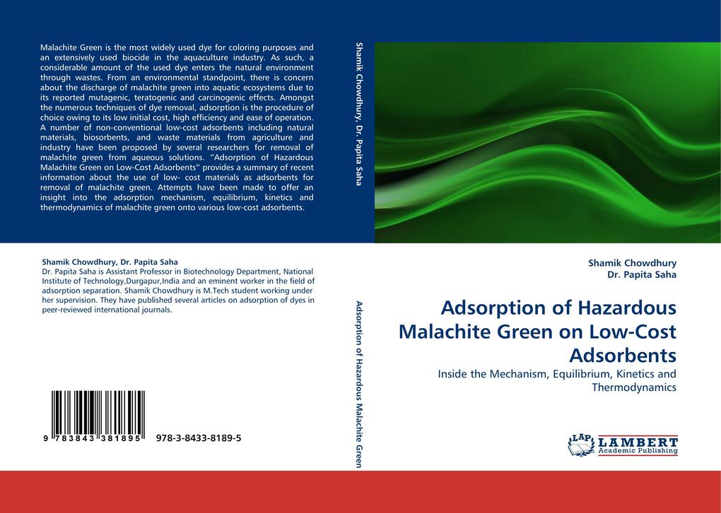 Adsorption of Hazardous Malachite Green on Low-Cost Adsorbents