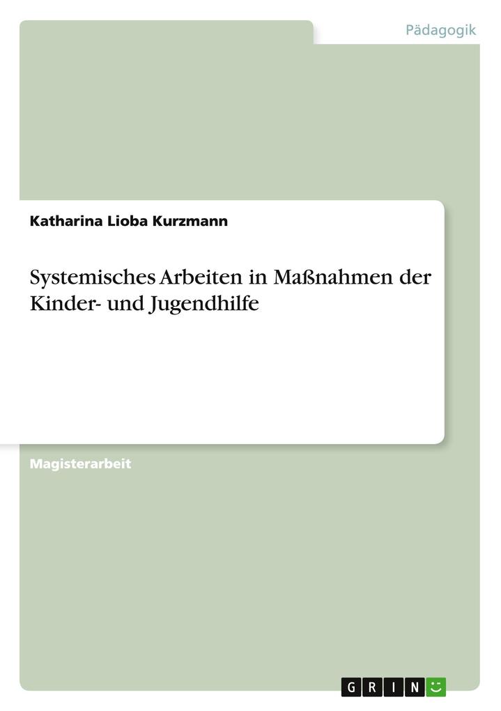 Systemisches Arbeiten in Maßnahmen der Kinder- und Jugendhilfe - Katharina Lioba Kurzmann
