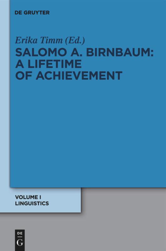Linguistik / Linguistics - Salomo A. Birnbaum