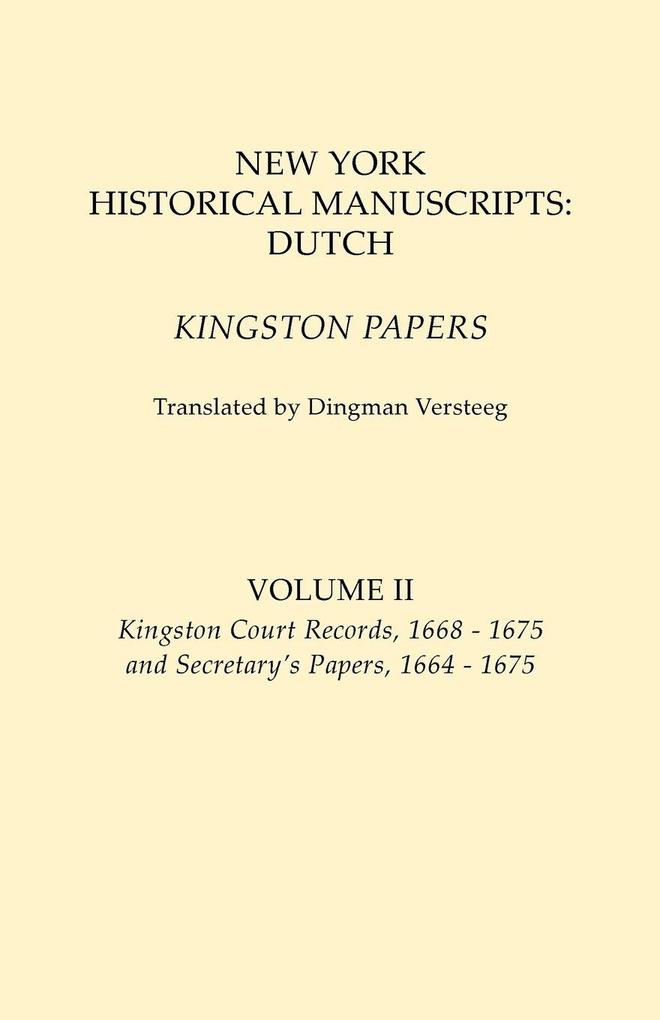 New York Historical Manuscripts