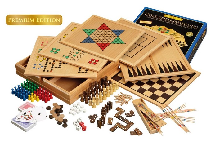 Philos 3101 - Holz-Spielesammlung 100 Premium Edition