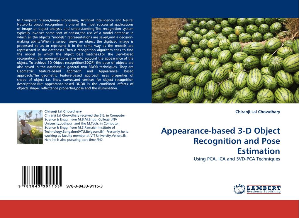 Appearance-based 3-D Object Recognition and Pose Estimation