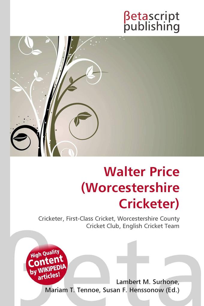 Walter Price (Worcestershire Cricketer)