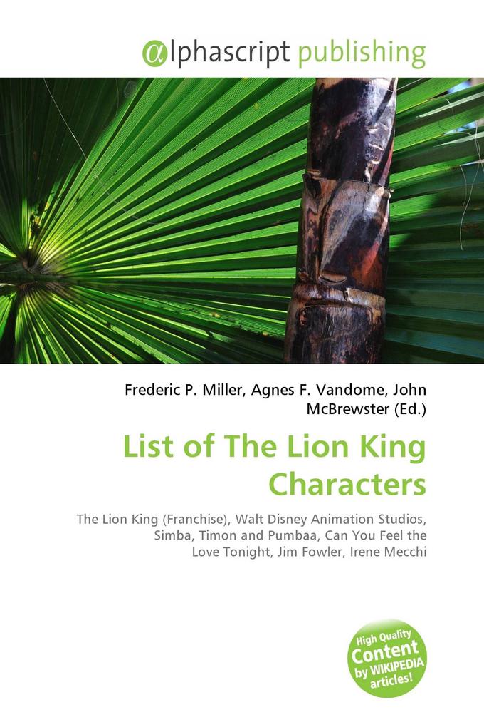 List of The Lion King Characters