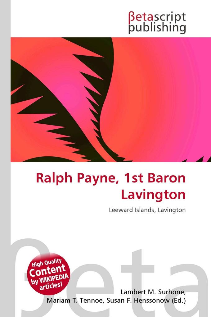 Ralph Payne 1st Baron Lavington