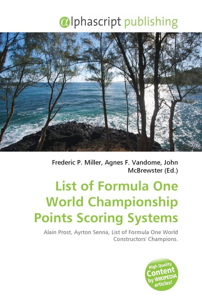 List of Formula One World Championship Points Scoring Systems