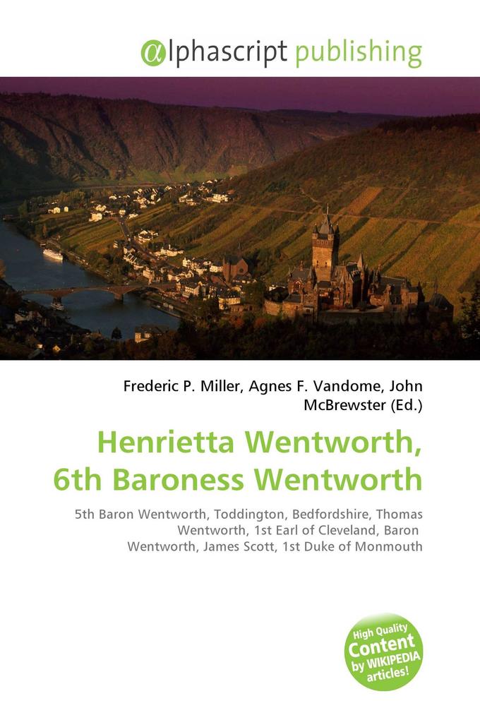 Henrietta Wentworth 6th Baroness Wentworth