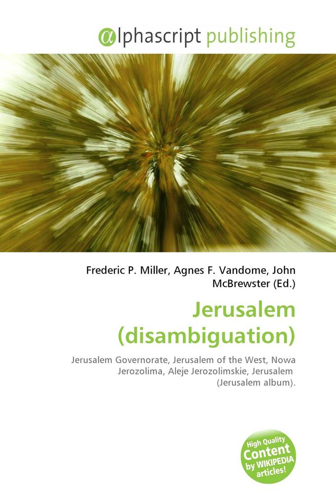 Jerusalem (disambiguation)