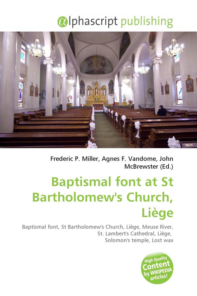 Baptismal font at St Bartholomew's Church Liège