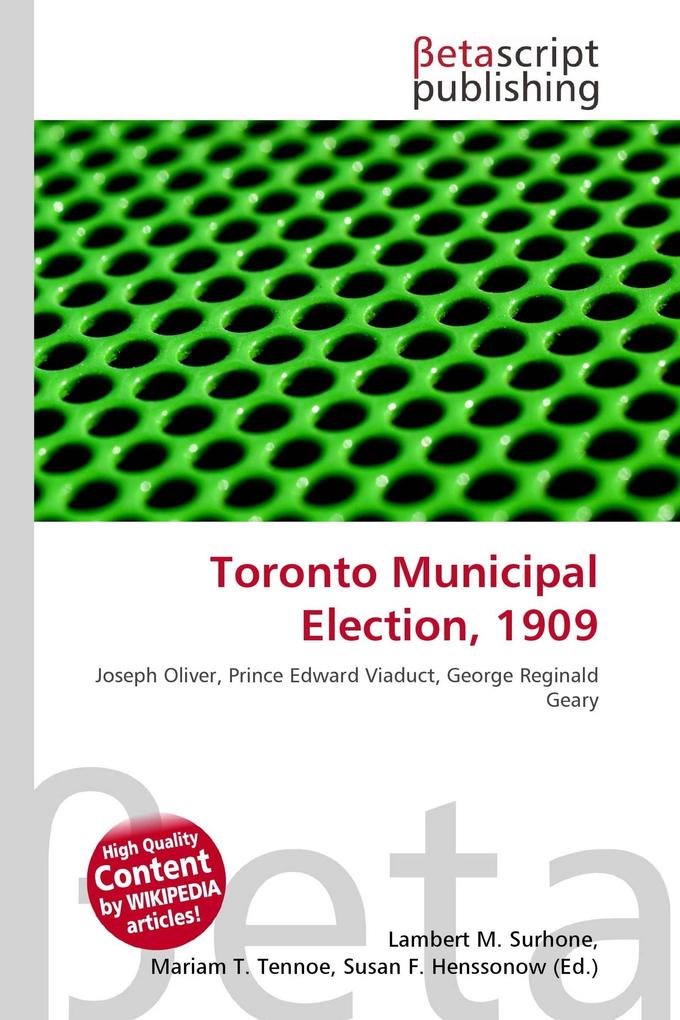 Toronto Municipal Election 1909