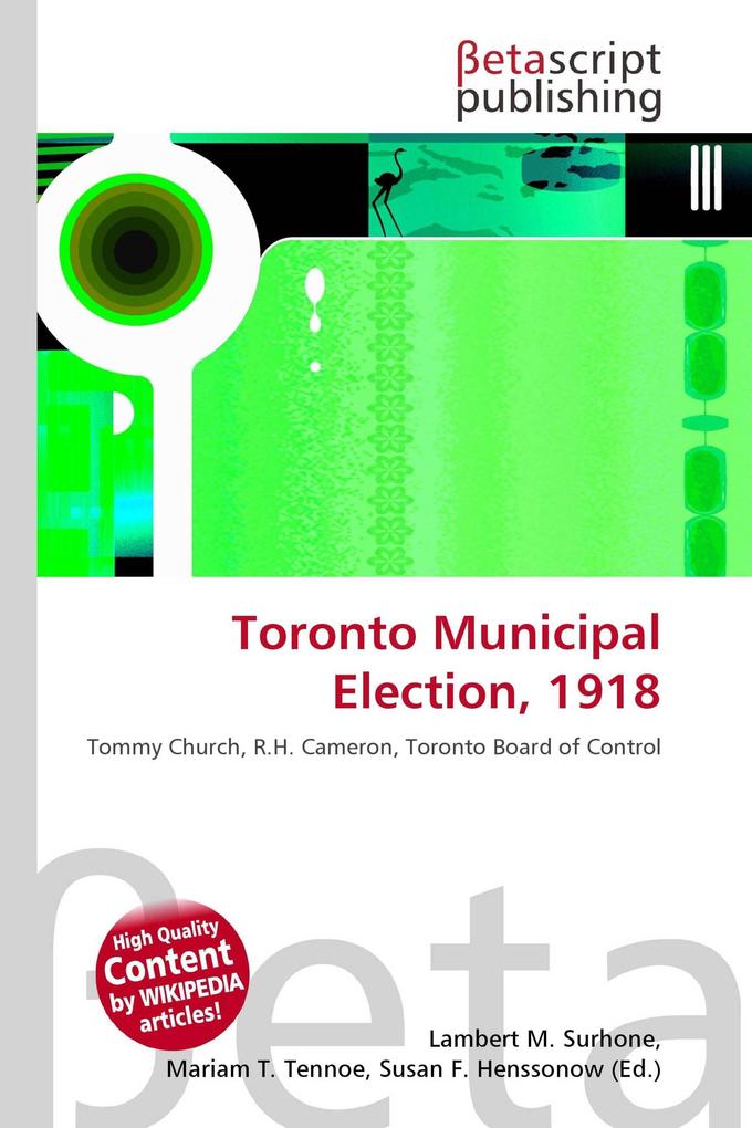 Toronto Municipal Election 1918