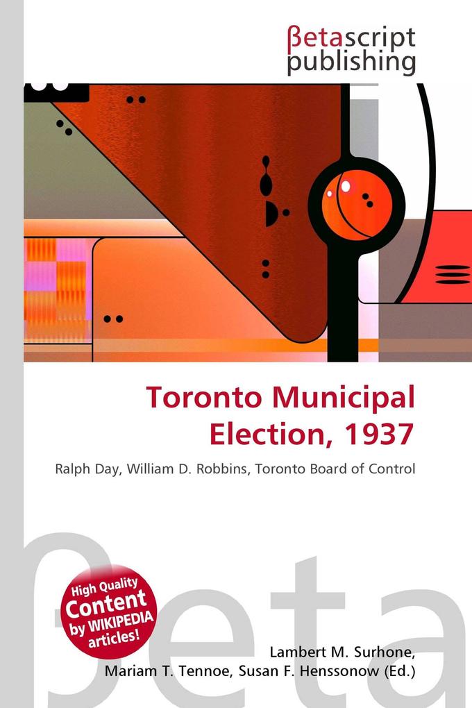 Toronto Municipal Election 1937