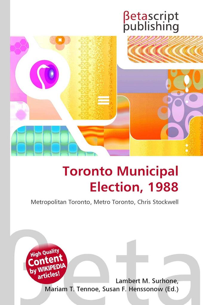 Toronto Municipal Election 1988