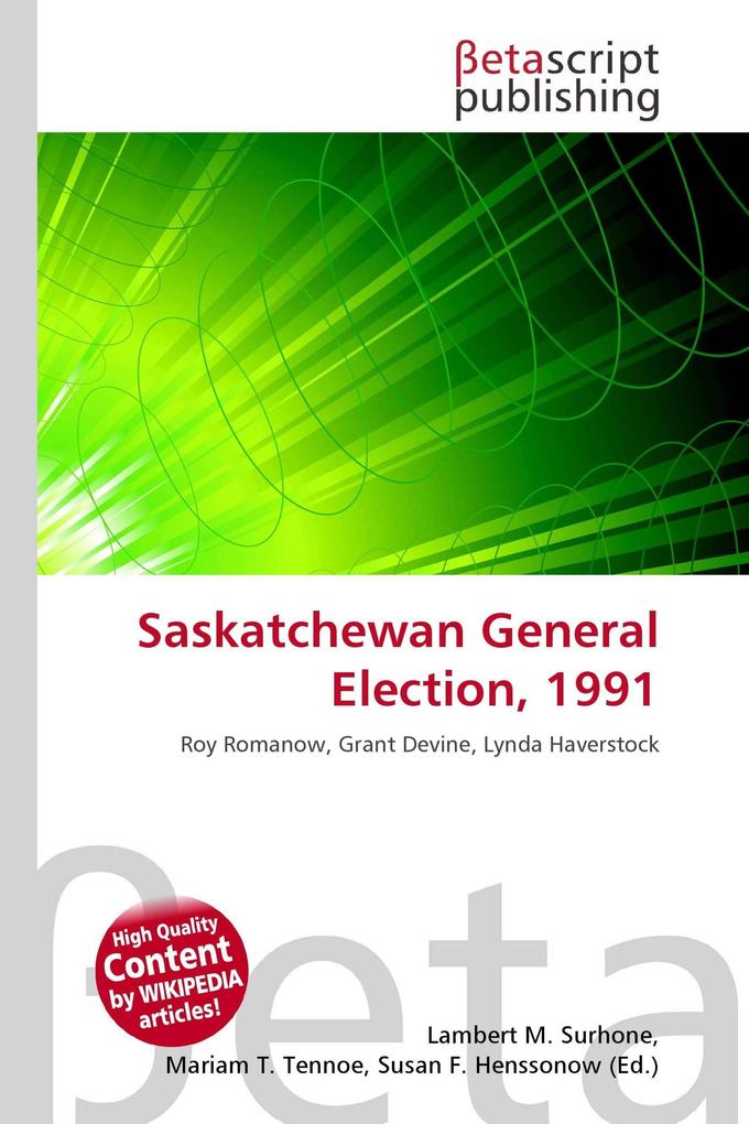 Saskatchewan General Election 1991