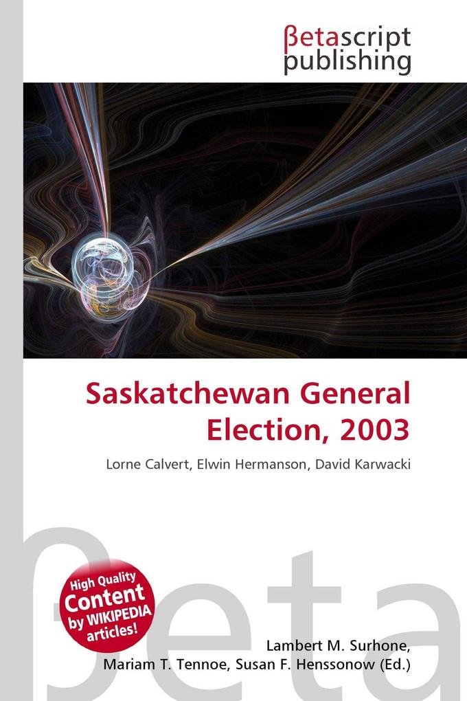 Saskatchewan General Election 2003