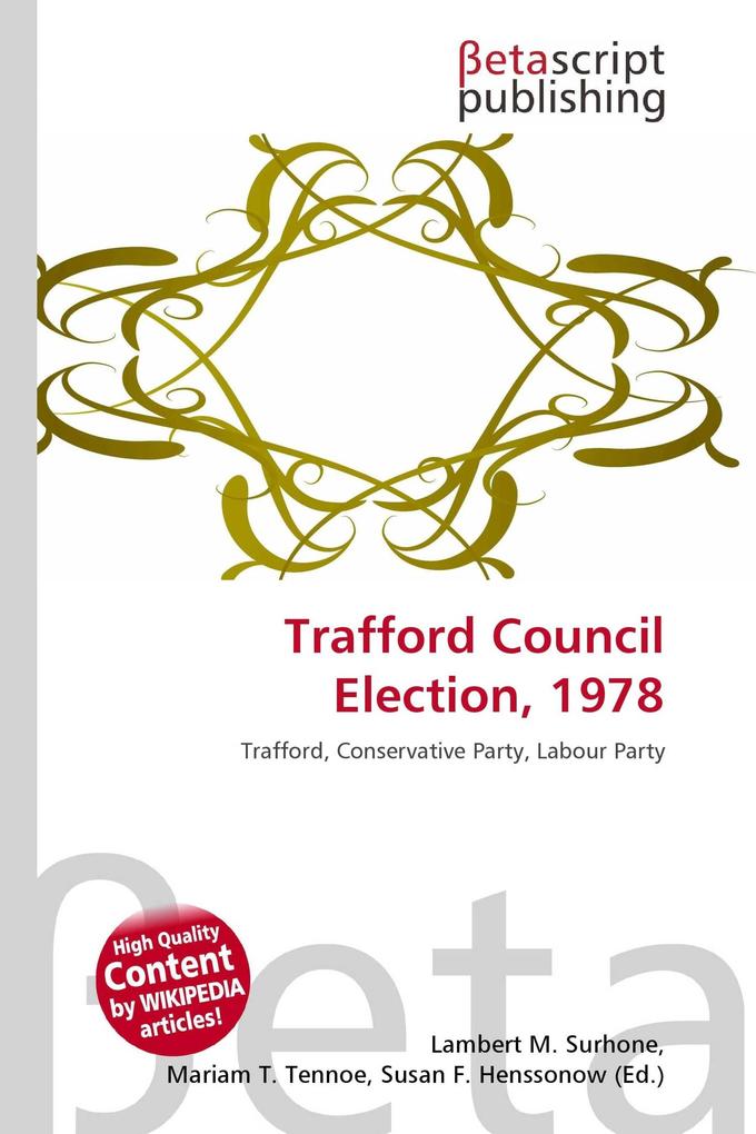 Trafford Council Election 1978