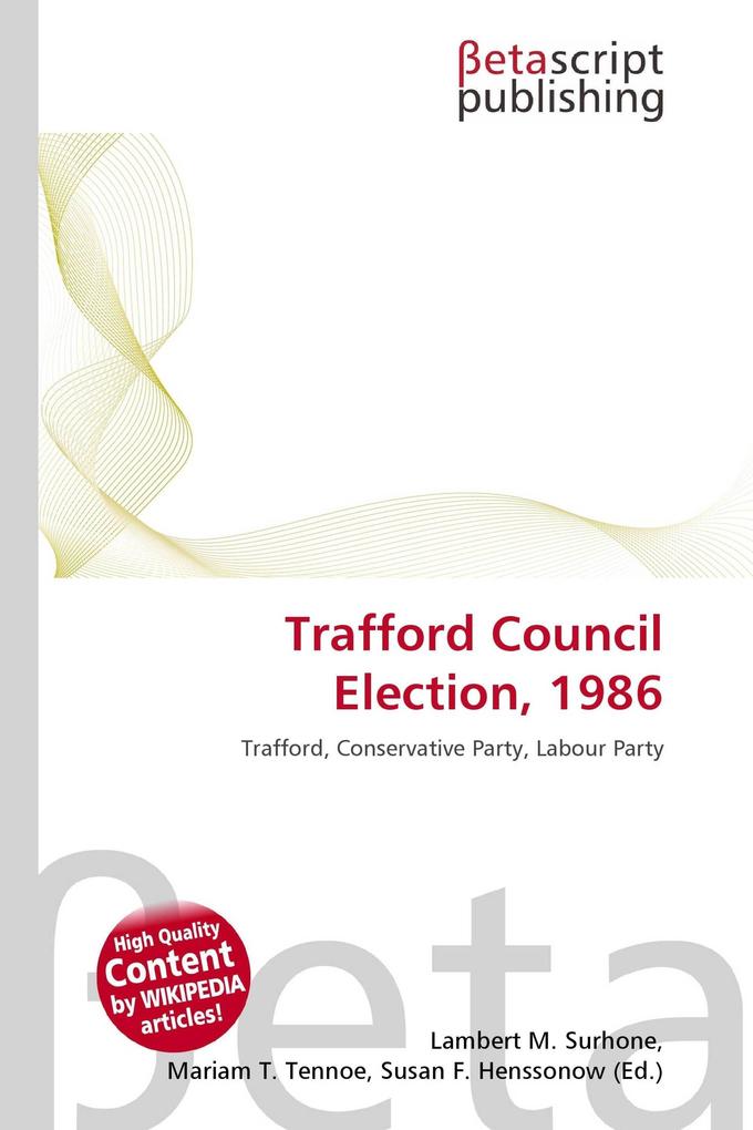 Trafford Council Election 1986