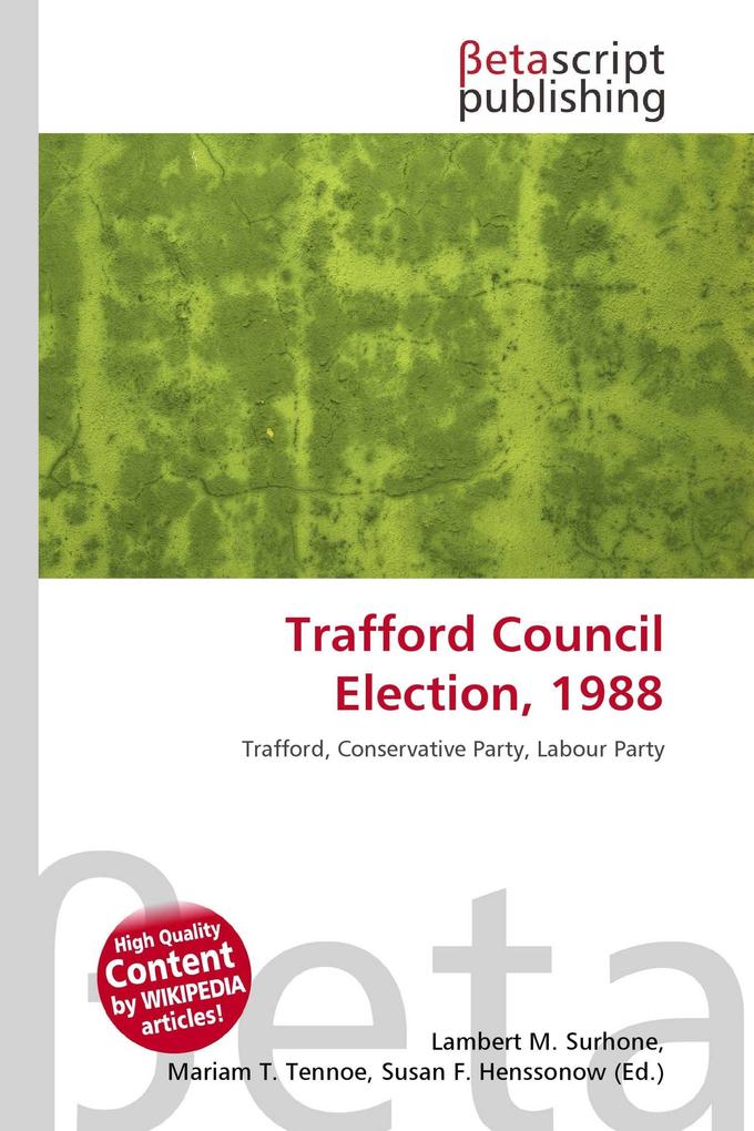 Trafford Council Election 1988