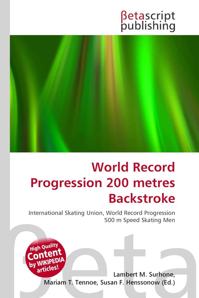 World Record Progression 200 metres Backstroke