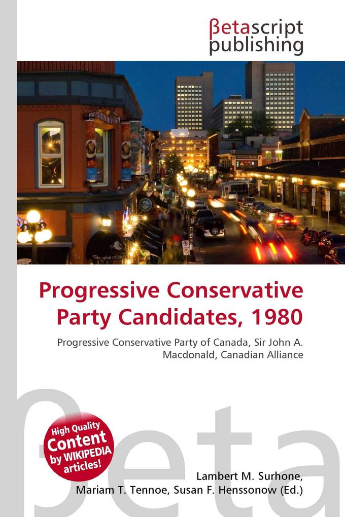 Progressive Conservative Party Candidates 1980