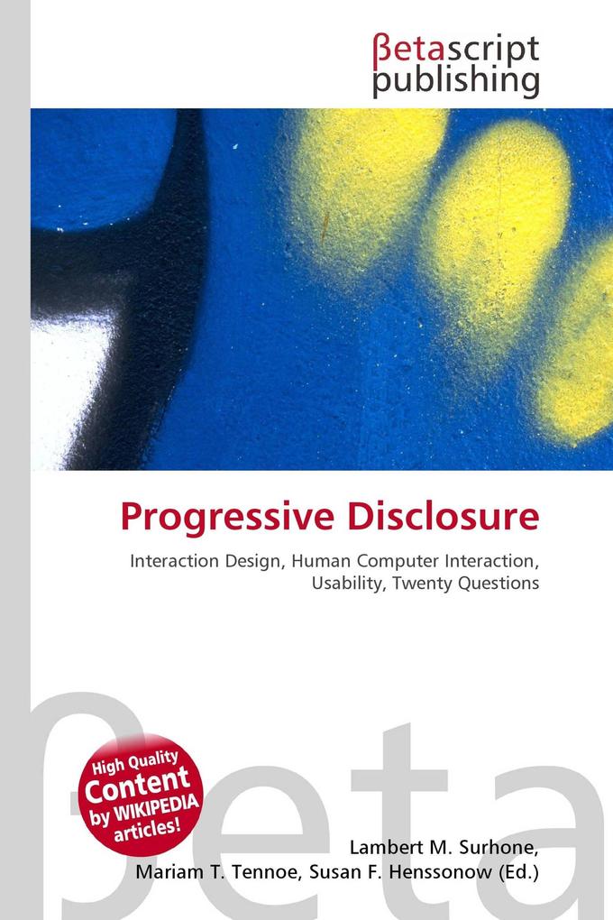 Progressive Disclosure